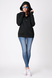 Seraphine Black Cotton Blend 3 in 1 Maternity Hoodie - Image 3 of 3