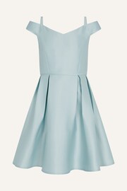 Monsoon Blue Duchess Twill Bardot Prom Dress - Image 1 of 2