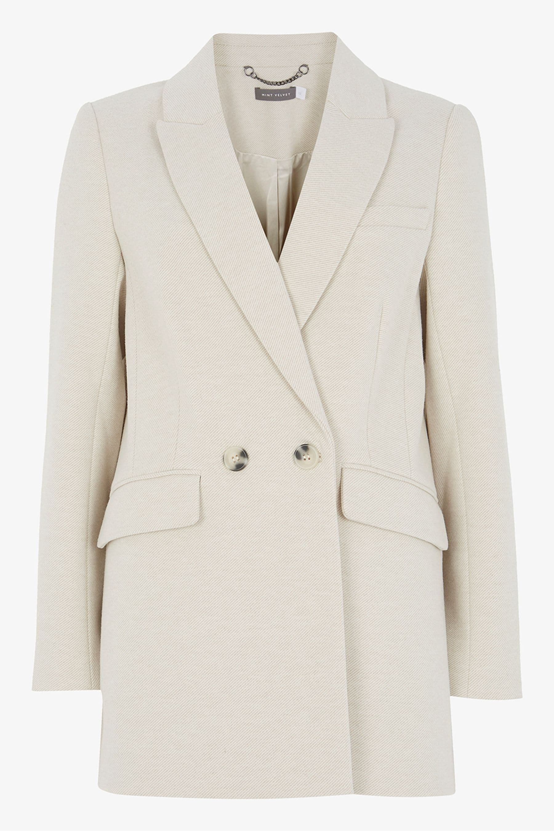 Mint velvet cream double breasted coat store