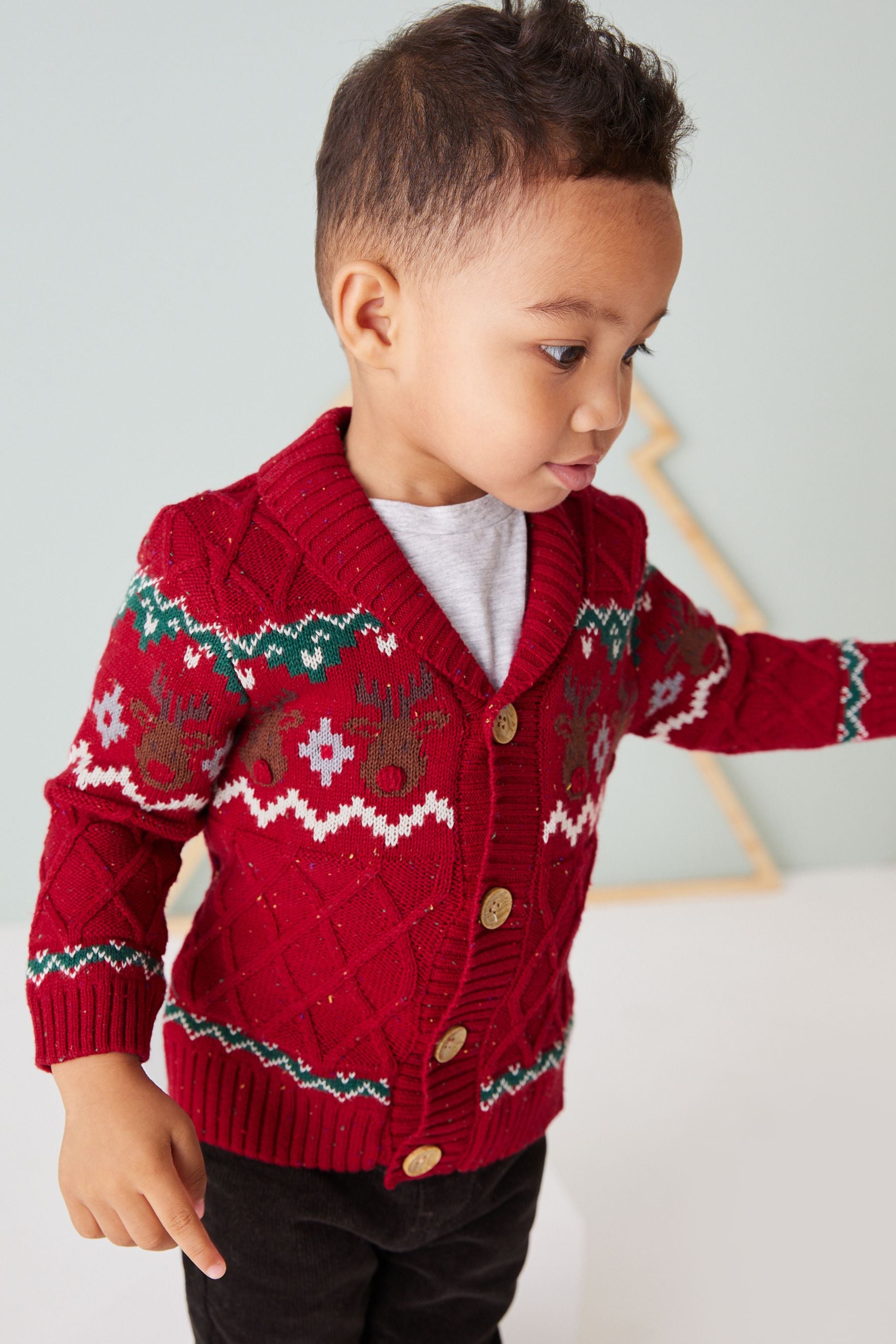 Red christmas cardigan 2025
