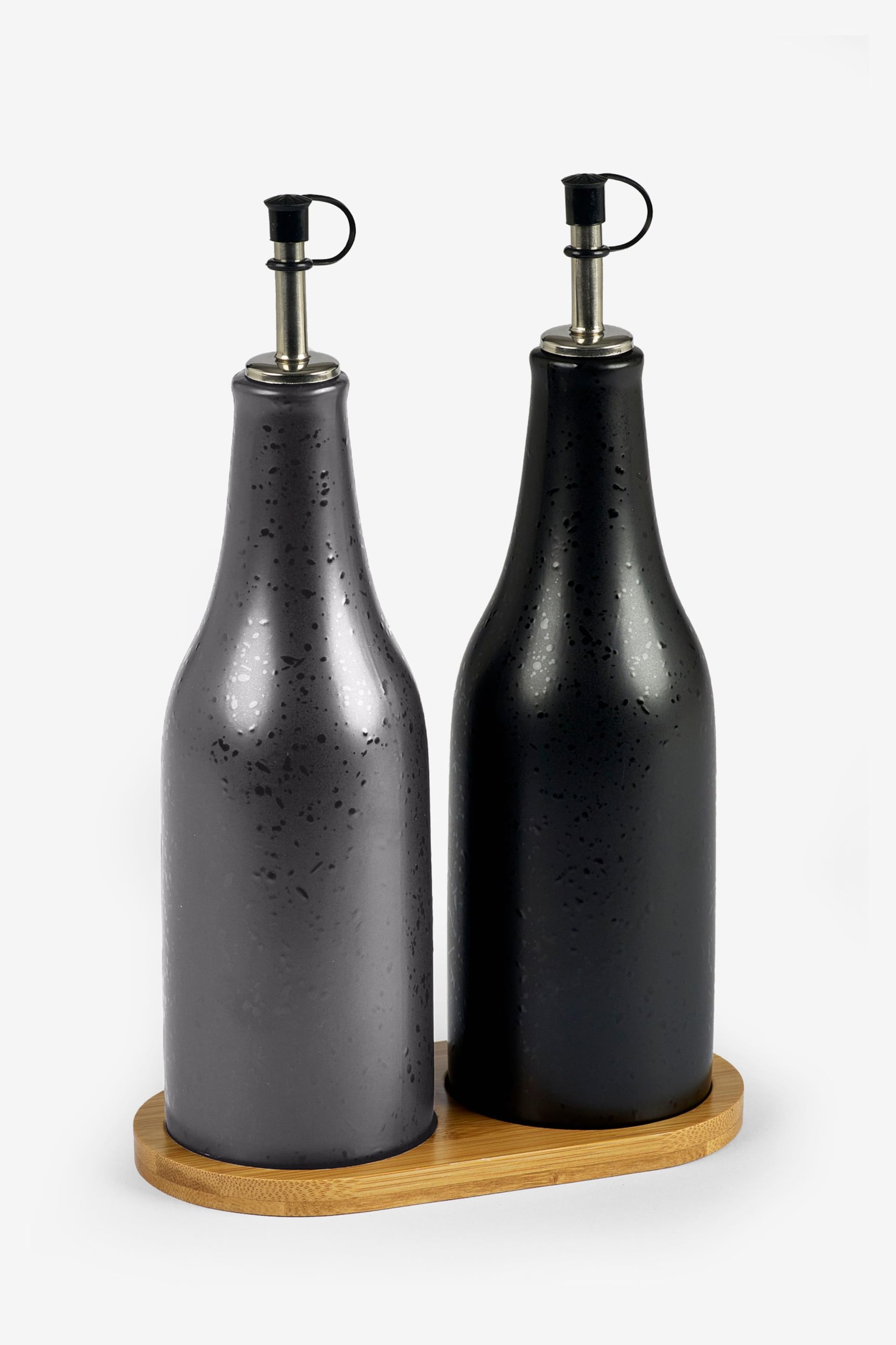 Black/Grey Set of 2 Oil Bottles Set of 2 Bronx Oil Bottles - Image 3 of 4
