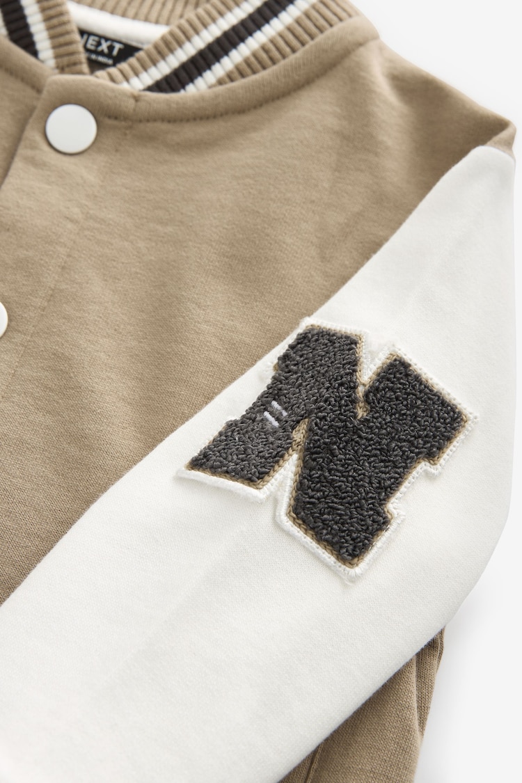 Tan Brown Letterman Jacket (3mths-7yrs) - Image 8 of 10