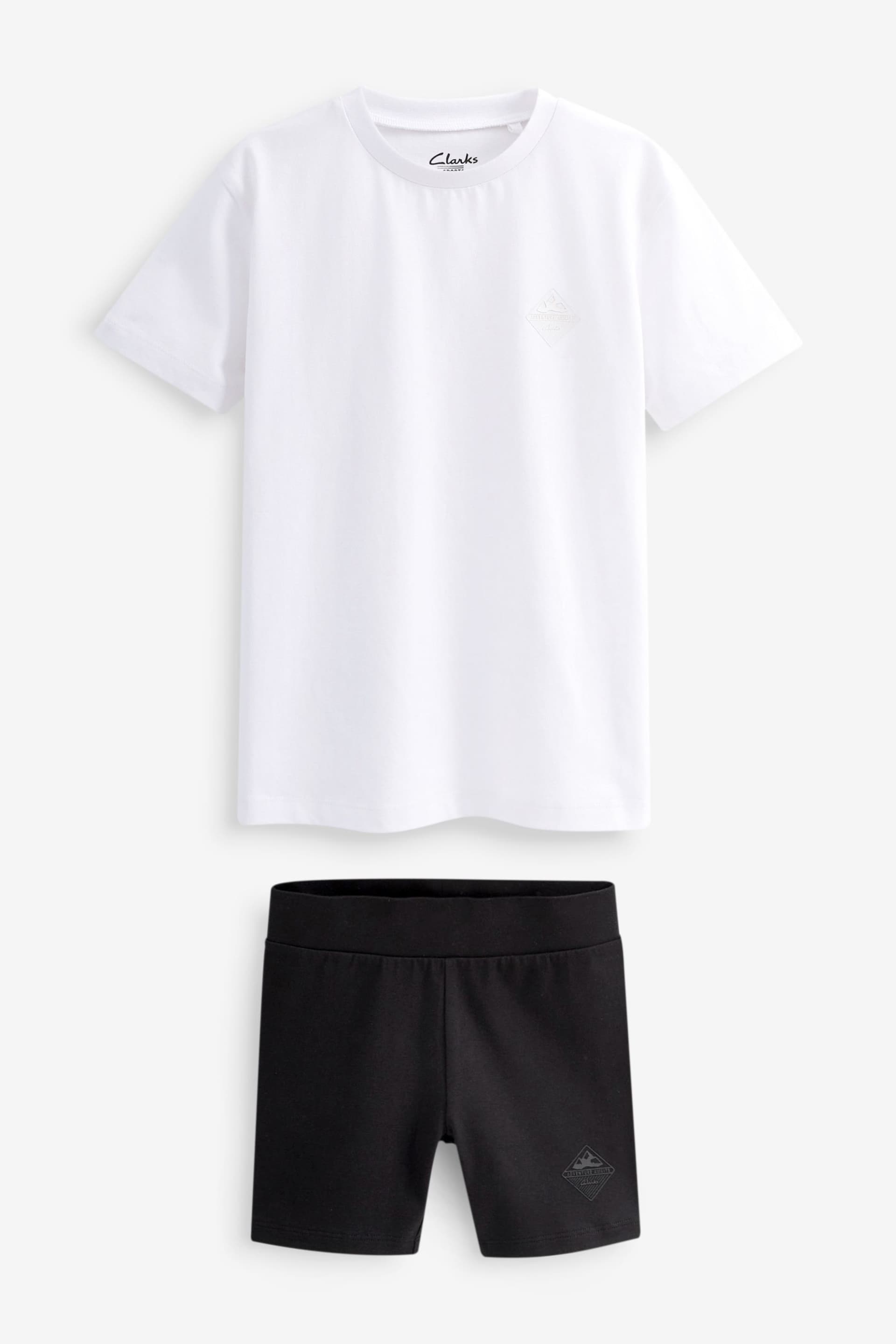 Clarks White Girls T-Shirt, Shorts and Bag PE Kit - Image 6 of 9