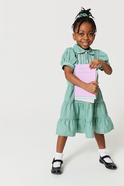 Clarks Green Clarks Gingham School Dress and Scrunchie Set - Image 2 of 10