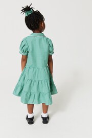 Clarks Green Clarks Gingham School Dress and Scrunchie Set - Image 3 of 10