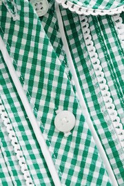 Clarks Green Clarks Gingham School Dress and Scrunchie Set - Image 8 of 10