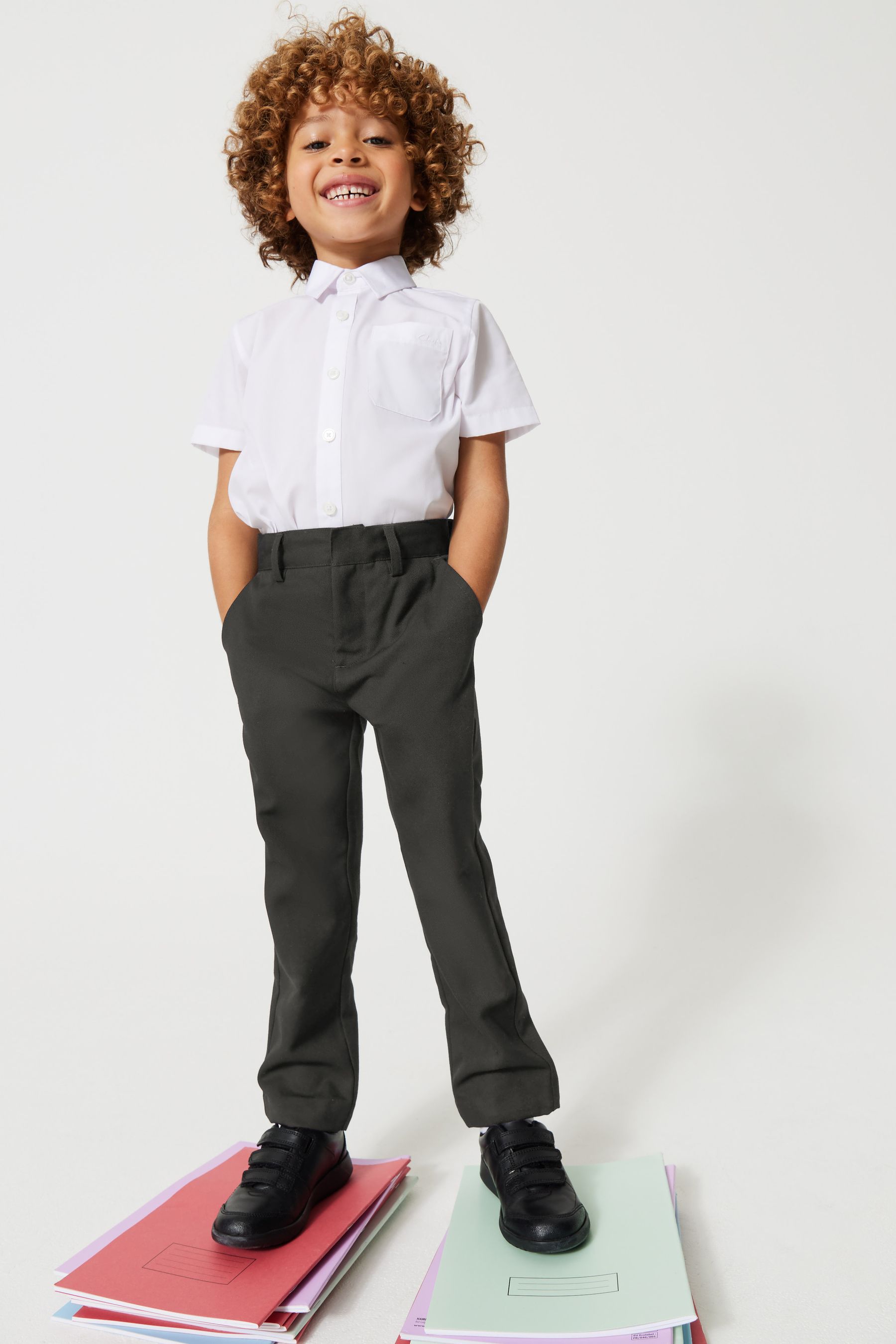 Buy Pantalon d ecole Clarks garcon zippe avec stretch from Next Luxembourg