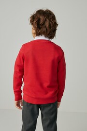 Clarks Red School Crew Neck Sweater - Image 4 of 5