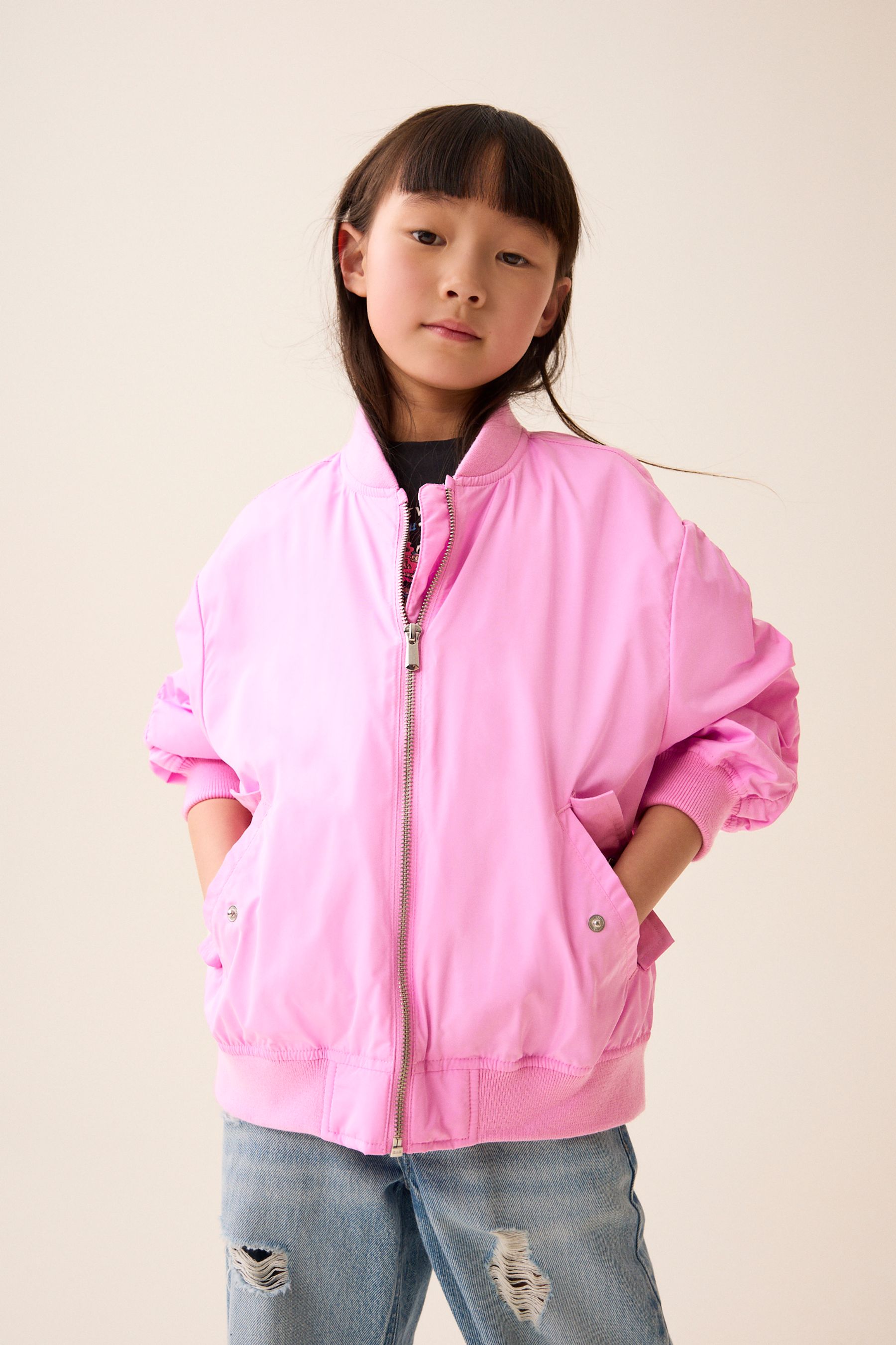 Buy Pink Shower Resistant Bomber Jacket 3 16yrs from Next Luxembourg