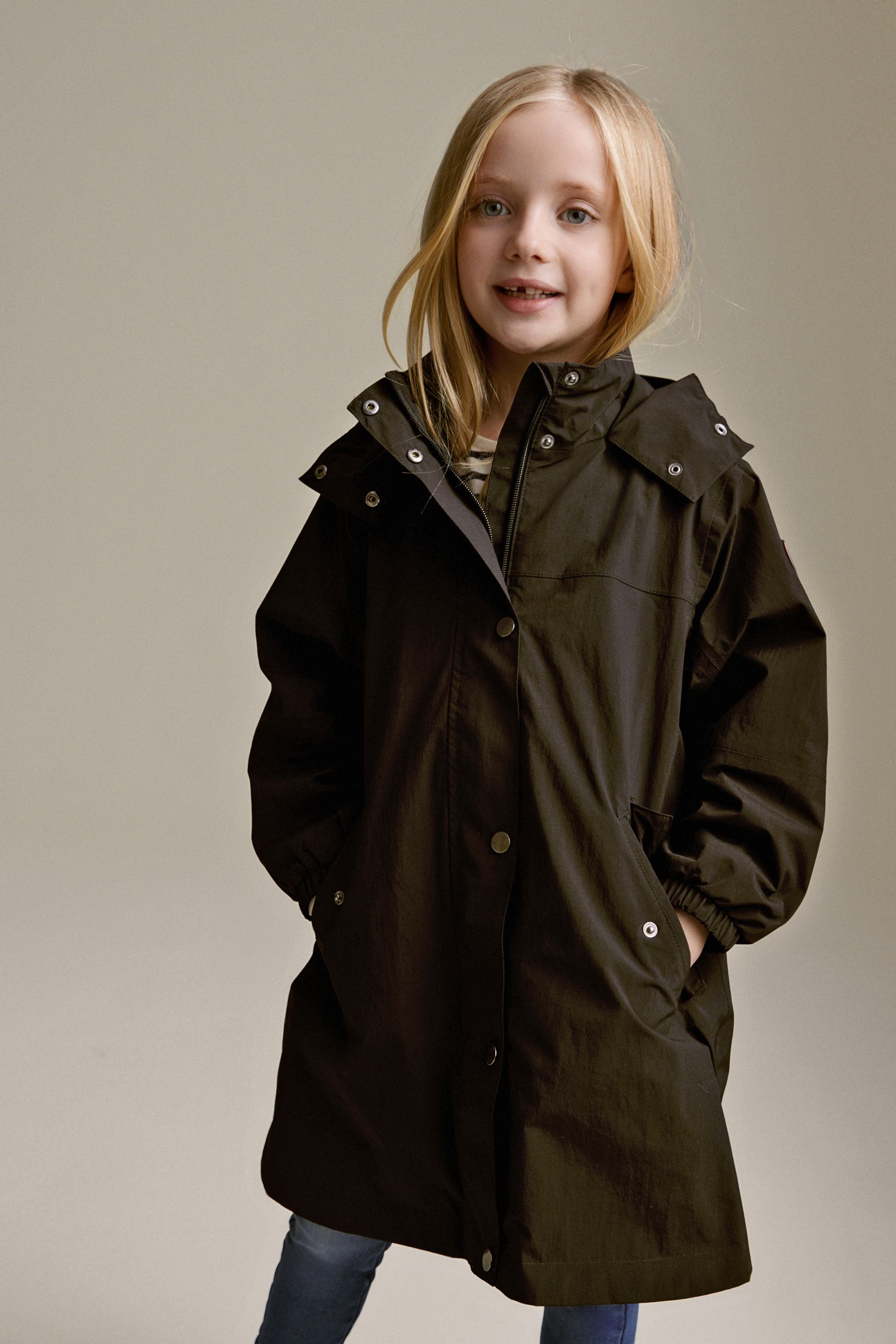 Black Waterproof Cagoule Jacket 5 16yrs