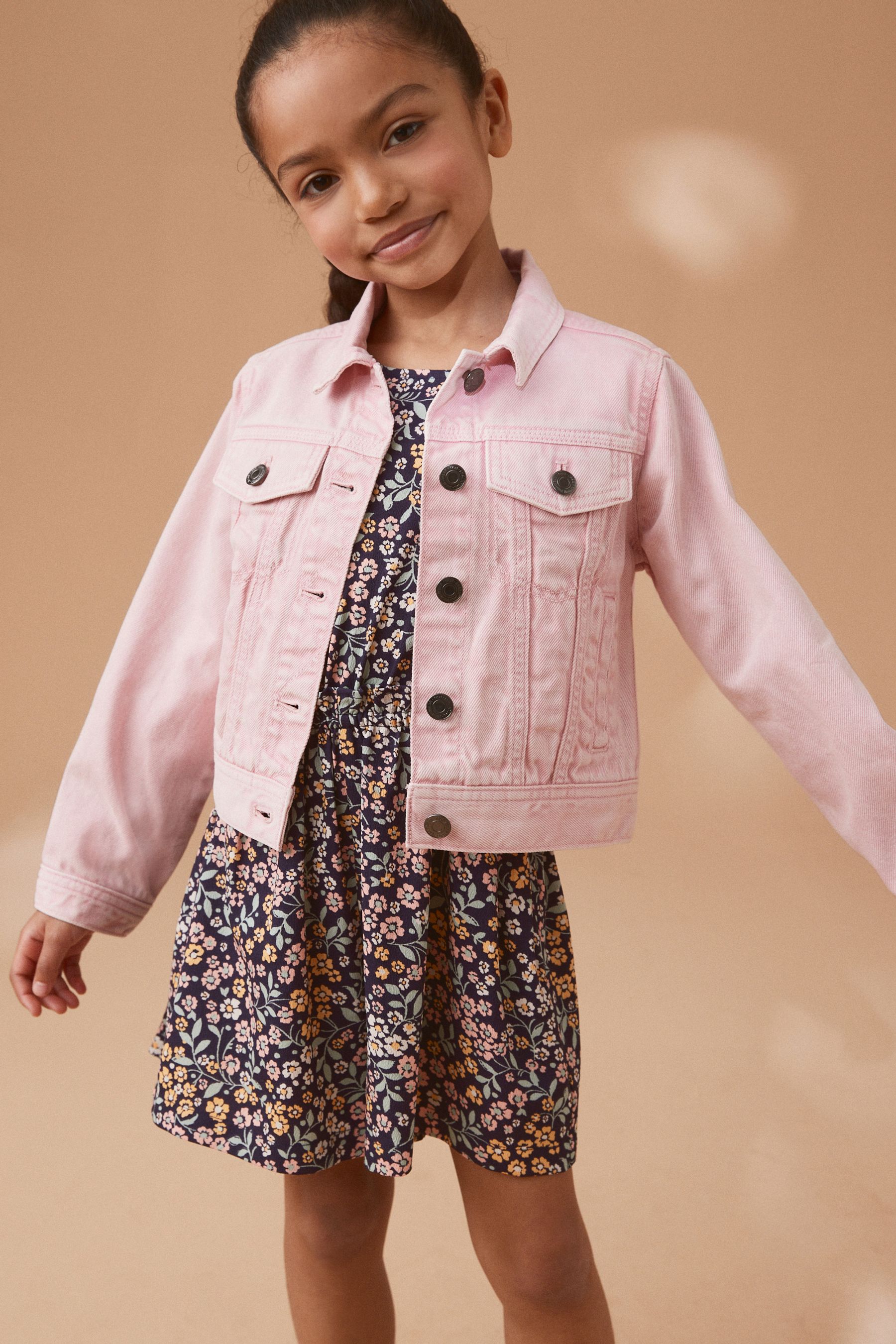 Buy Pink Denim Heart Western 100 Cotton Jacket 3 16yrs from the Next UK online shop