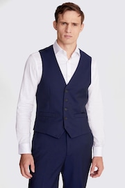 MOSS Ink Blue London Suit: Waistcoat - Image 1 of 3