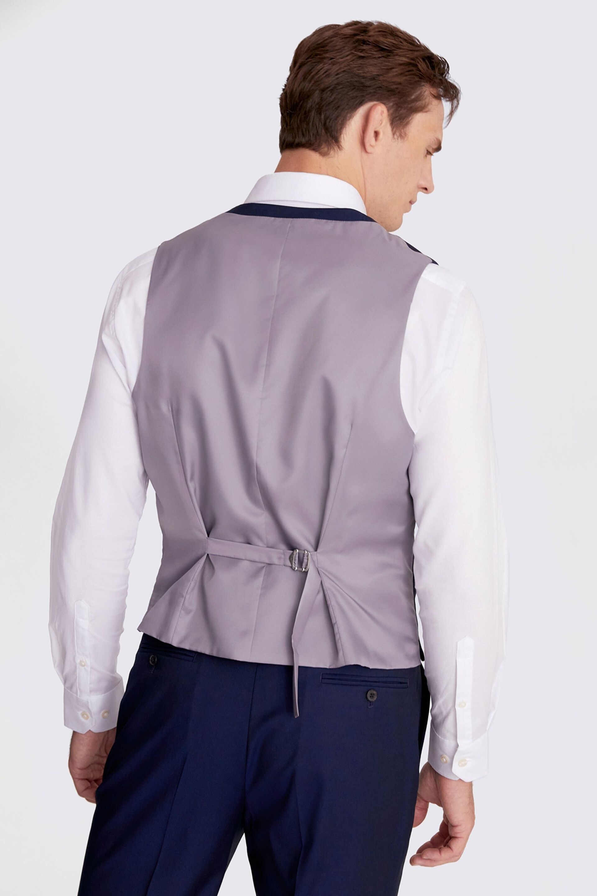 MOSS Ink Blue London Suit: Waistcoat - Image 2 of 3