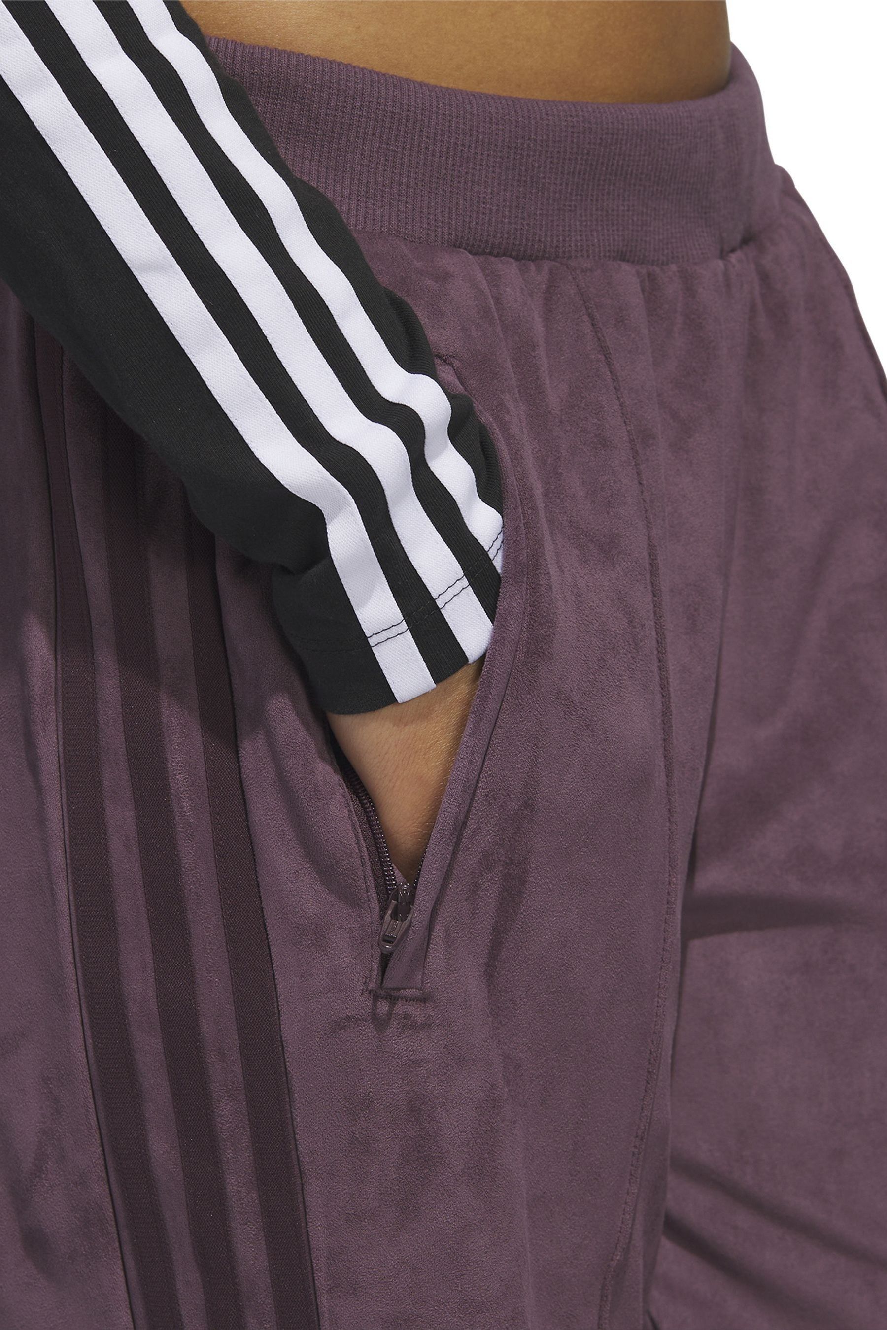 Suede track pants shop