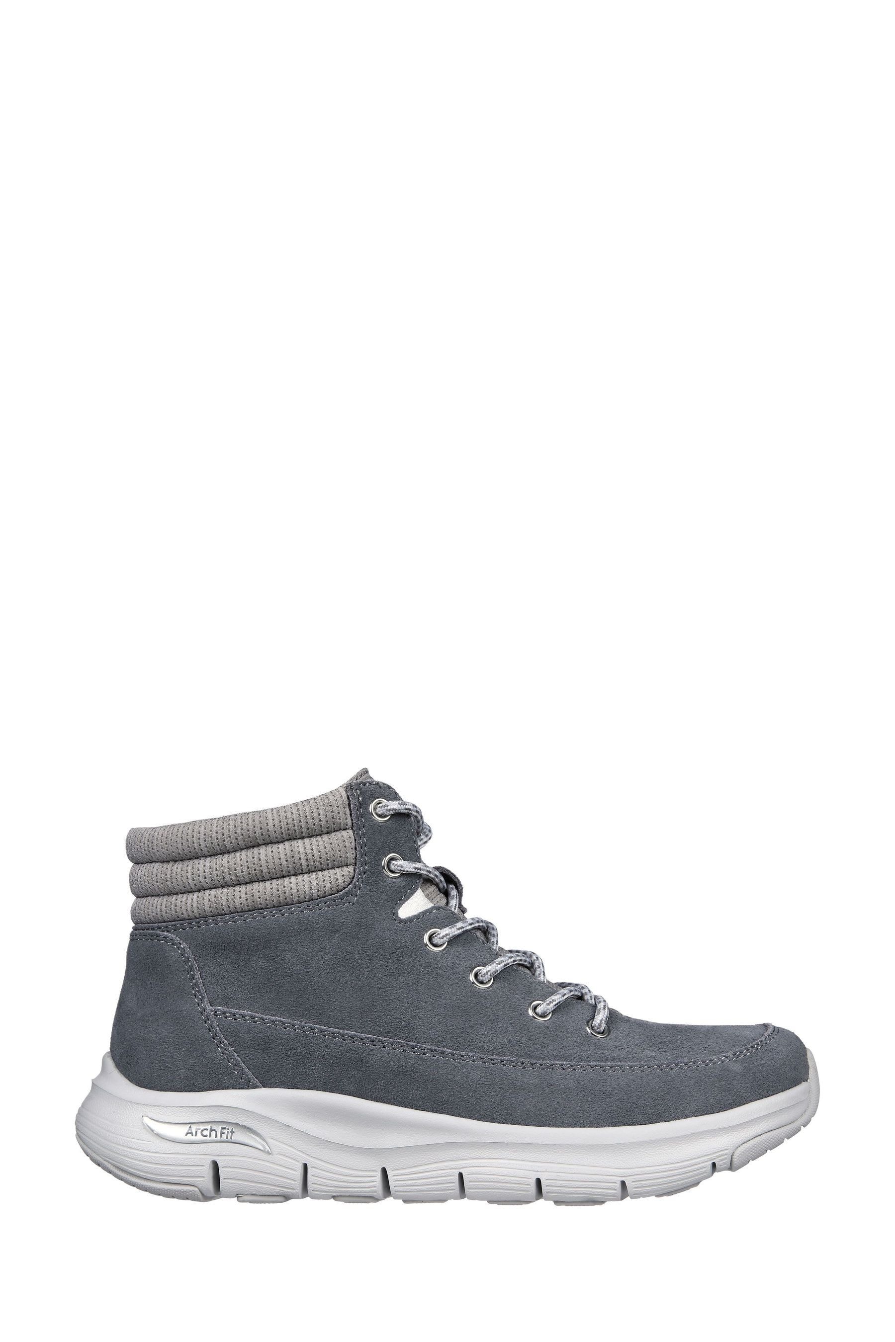 Skechers grey boots womens uk hot sale