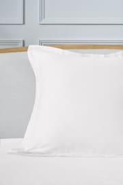 Ted Baker White Silky Smooth Plain Dye 250 Thread Count 100% Cotton Pillowcase - Image 2 of 3