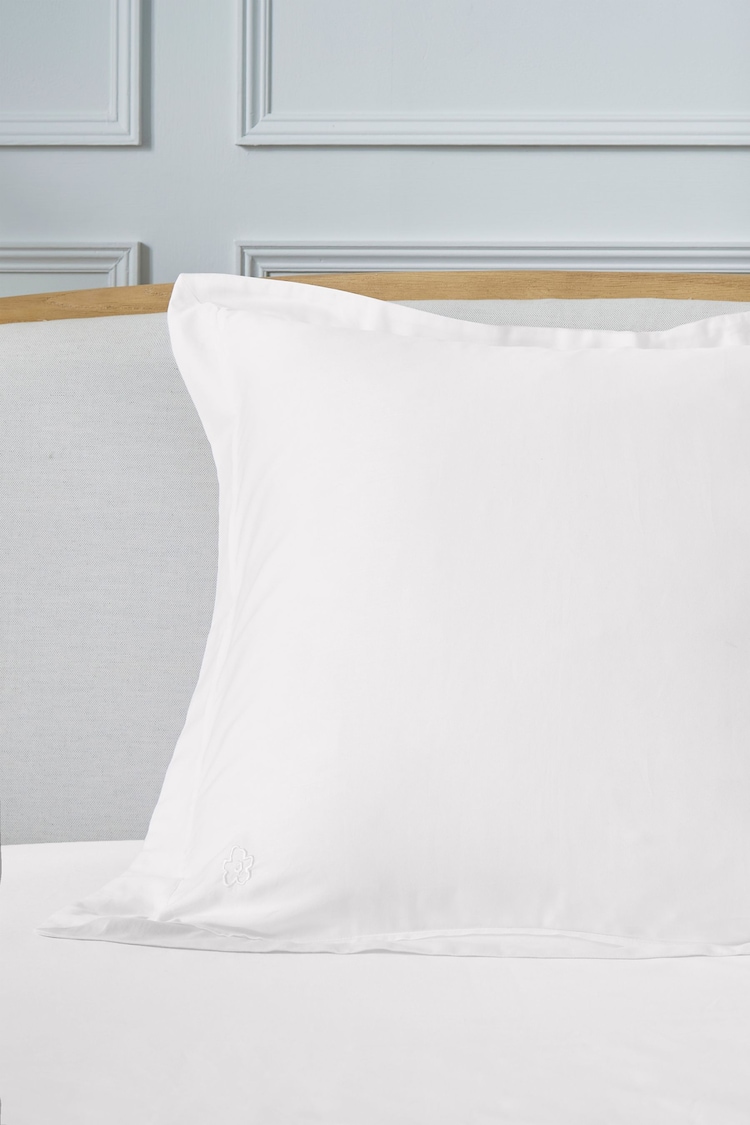 Ted Baker White Silky Smooth Plain Dye 250 Thread Count 100% Cotton Pillowcase - Image 2 of 3