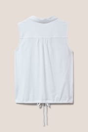 White Stuff White Flowing Grasses Jersey Sleeveless Shirt - Image 6 of 7