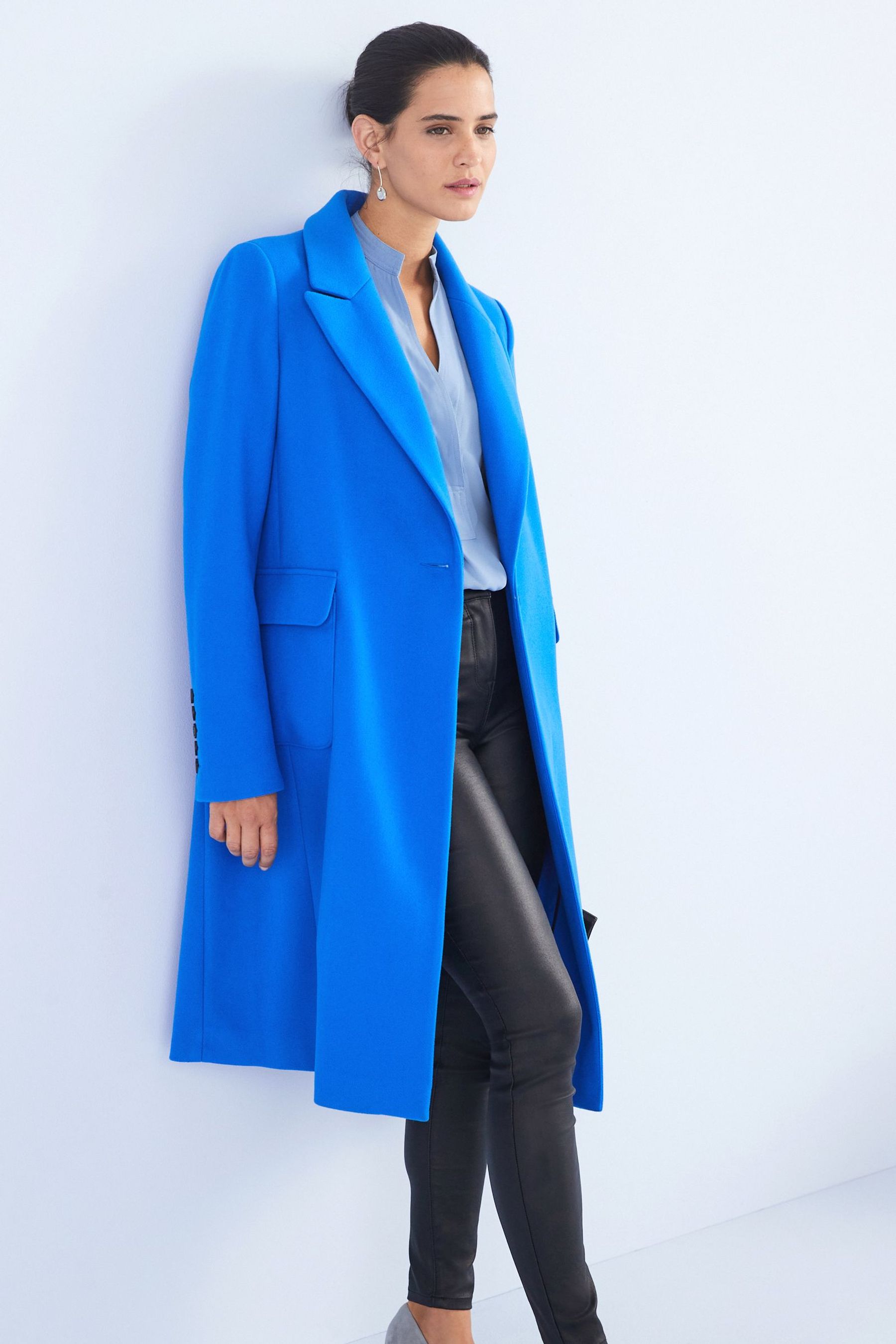 Next cobalt blue coat new arrivals