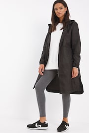 Simply Be Black Longline Packaway Trench Jacket - Image 3 of 4