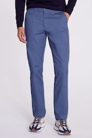 MOSS Dark Blue Tailored Chino Trousers - Image 1 of 4