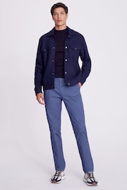 MOSS Dark Blue Tailored Chino Trousers - Image 2 of 4