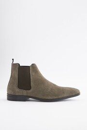 Grey Suede Chelsea Boots - Image 4 of 7