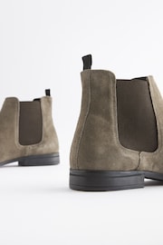 Grey Suede Chelsea Boots - Image 6 of 7