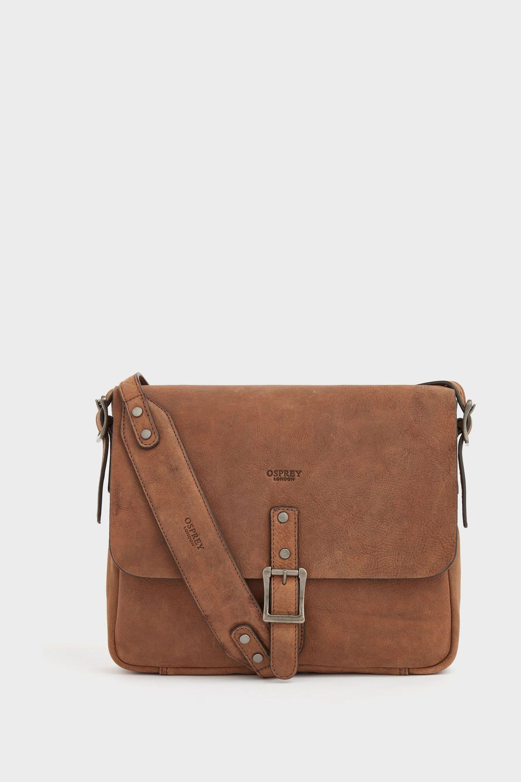 Kaufe Sie Schokoladenbraun Osprey London Clayton Handtasche aus Leder bei Next Deutschland