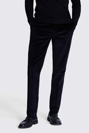 MOSS Ink Blue Slim Fit Corduroy Suit Trousers - Image 1 of 2