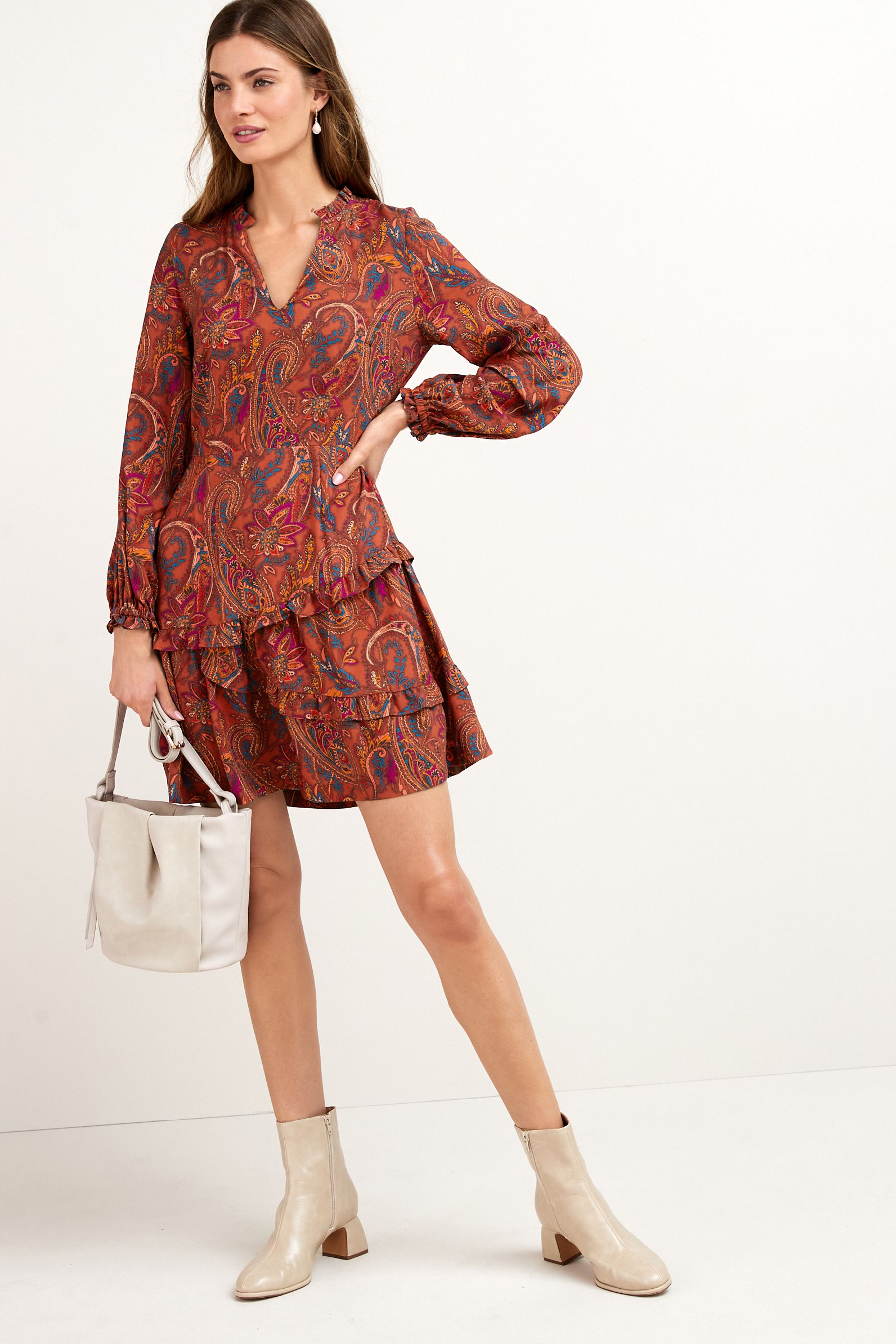 Red mini tea dress store