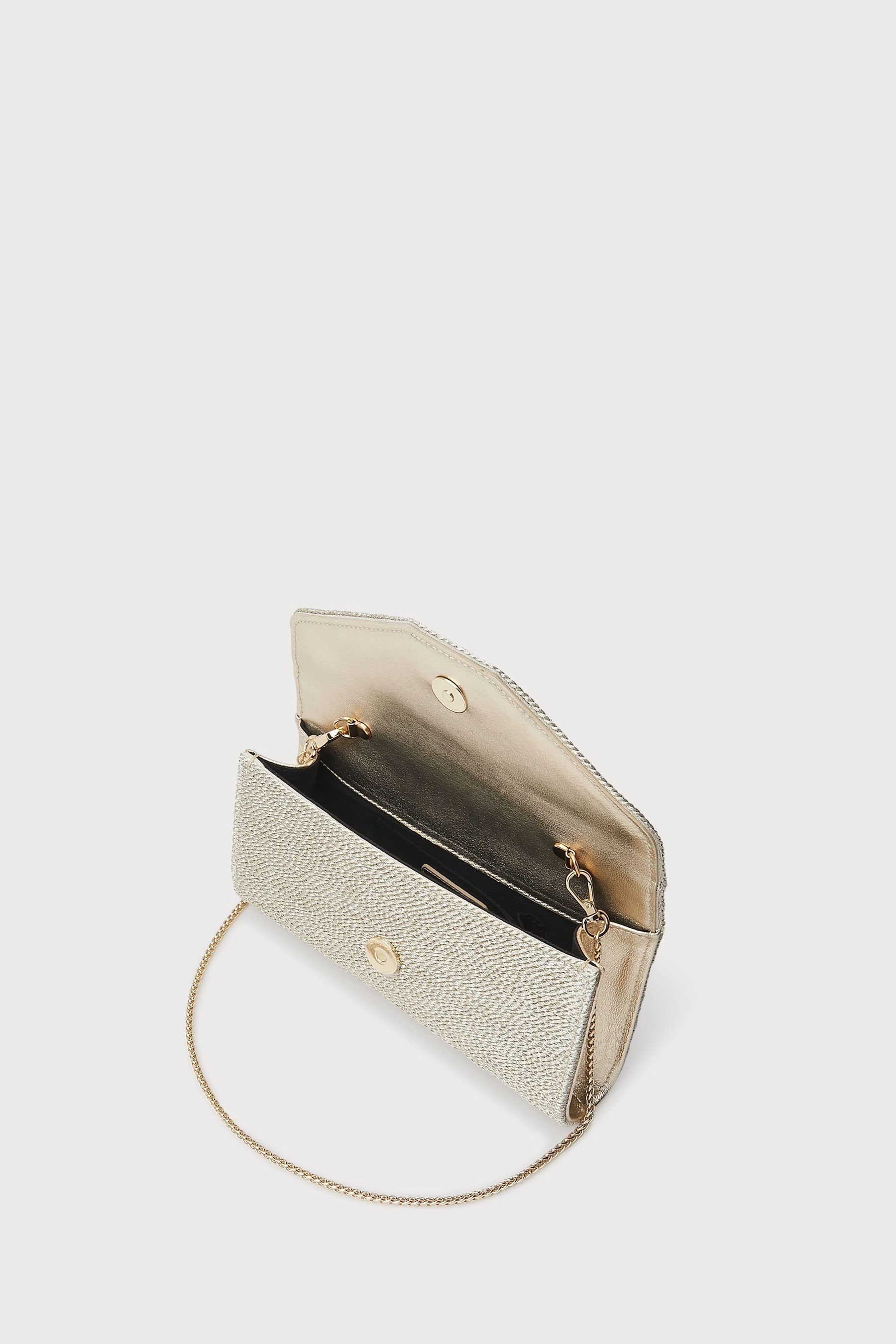 Buy LK Bennett Gold Lucia Soft Rope Metallic Clutch Bag from Next Luxembourg