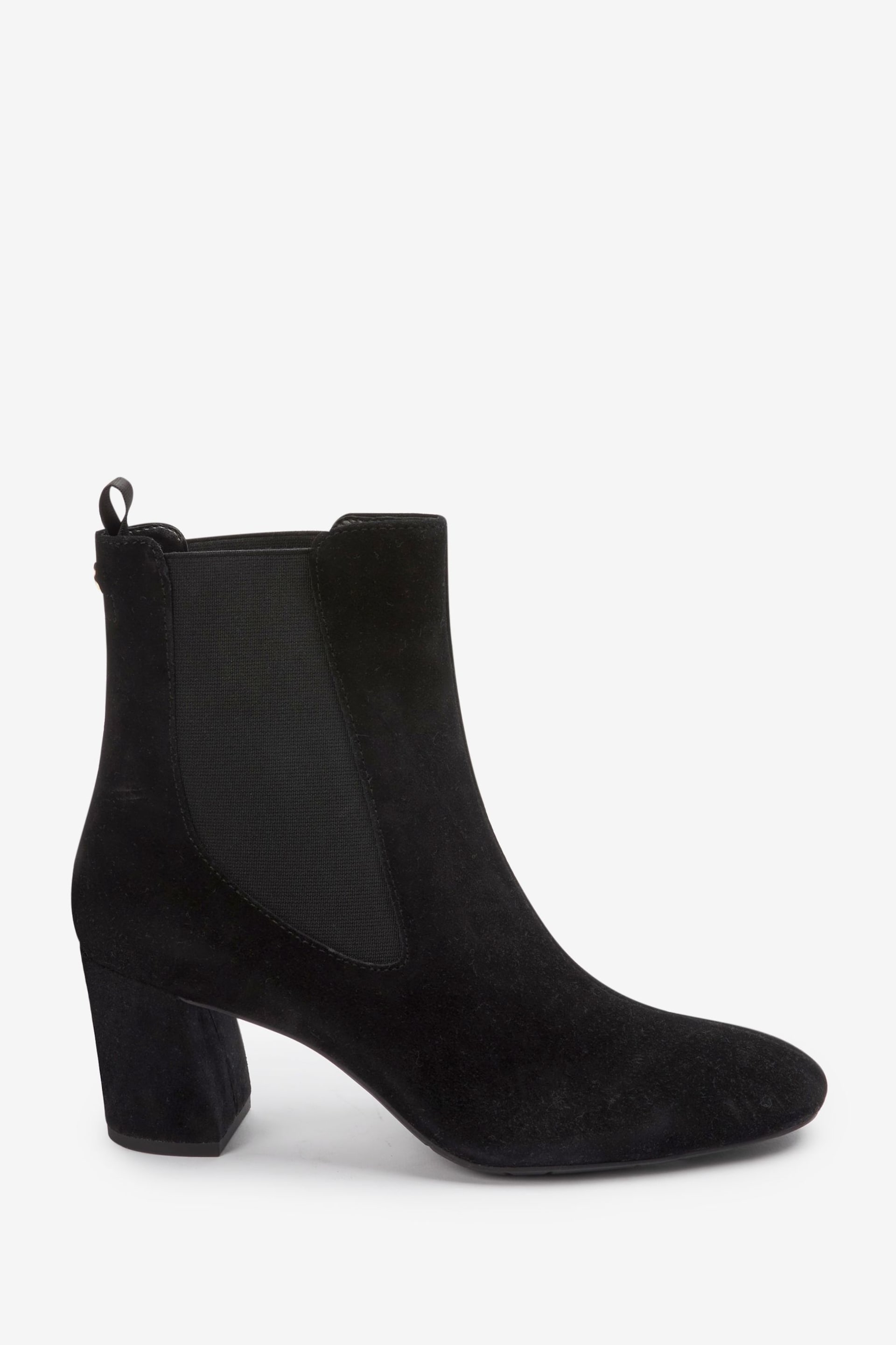 Black Suede Forever Comfort with Motion Flex Heeled Chelsea Boots - Image 6 of 7