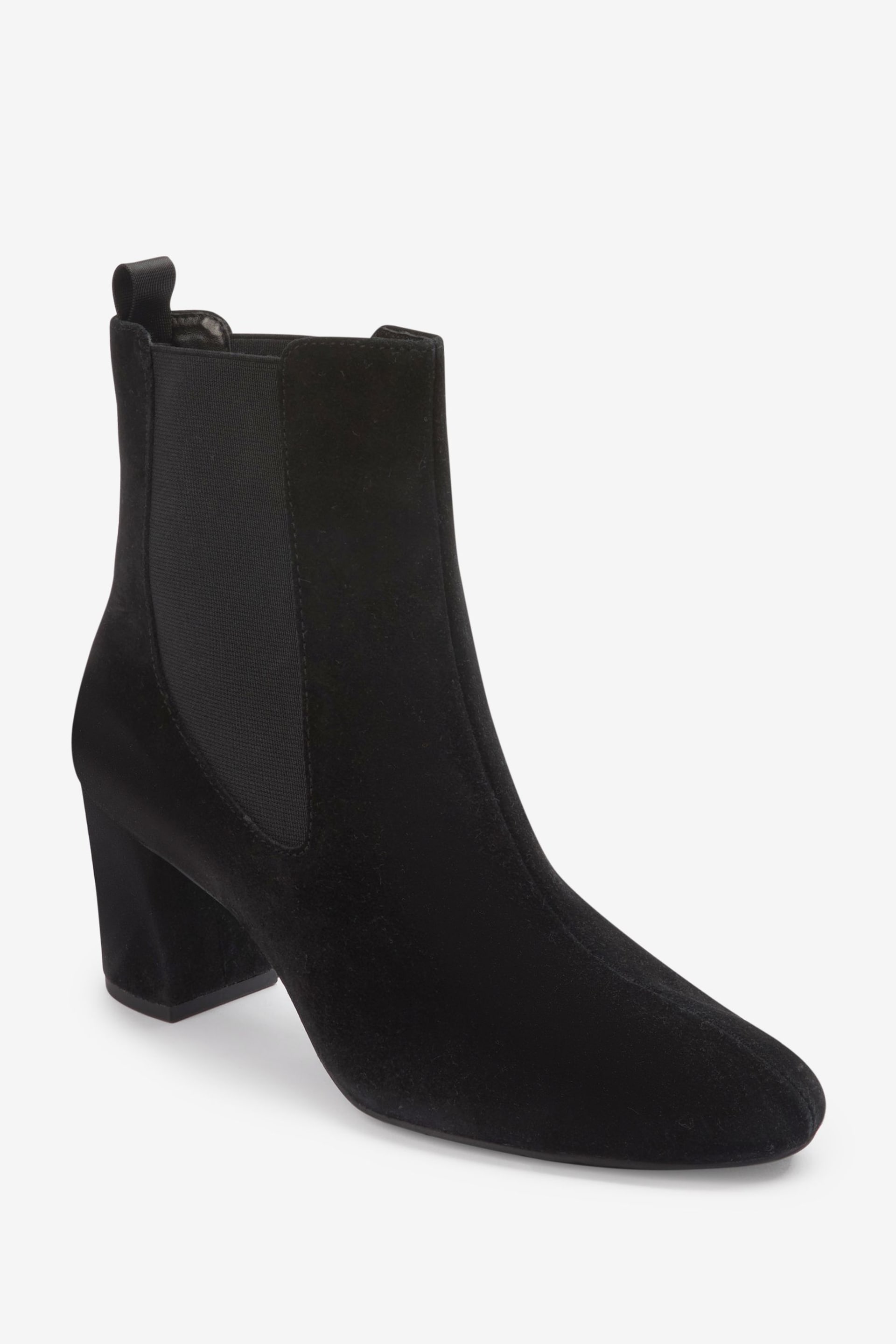 Black Suede Forever Comfort with Motion Flex Heeled Chelsea Boots - Image 7 of 7