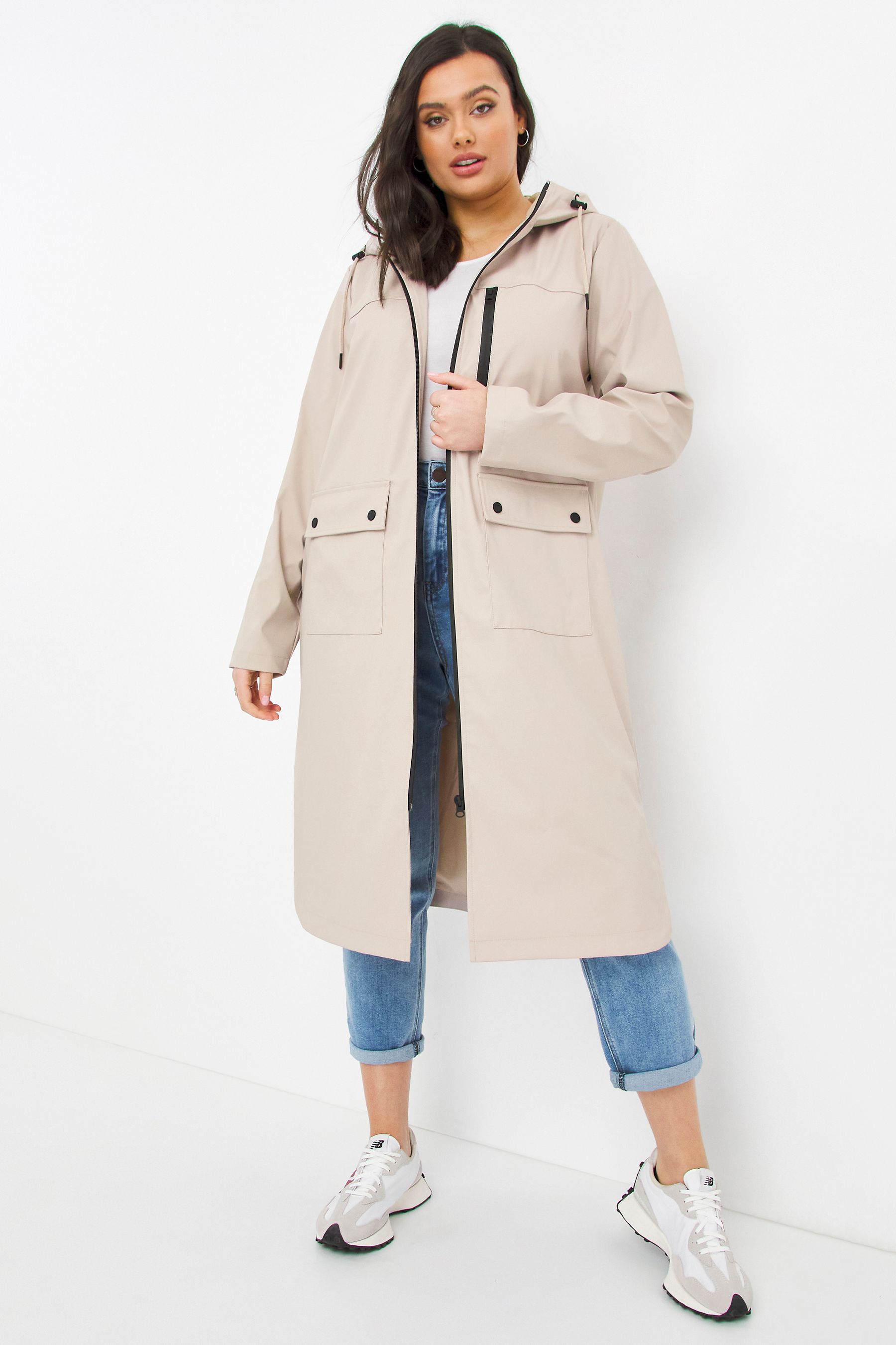 Buy Simply Be Womens Cream Ecru Coated Raincoat from Next Germany
