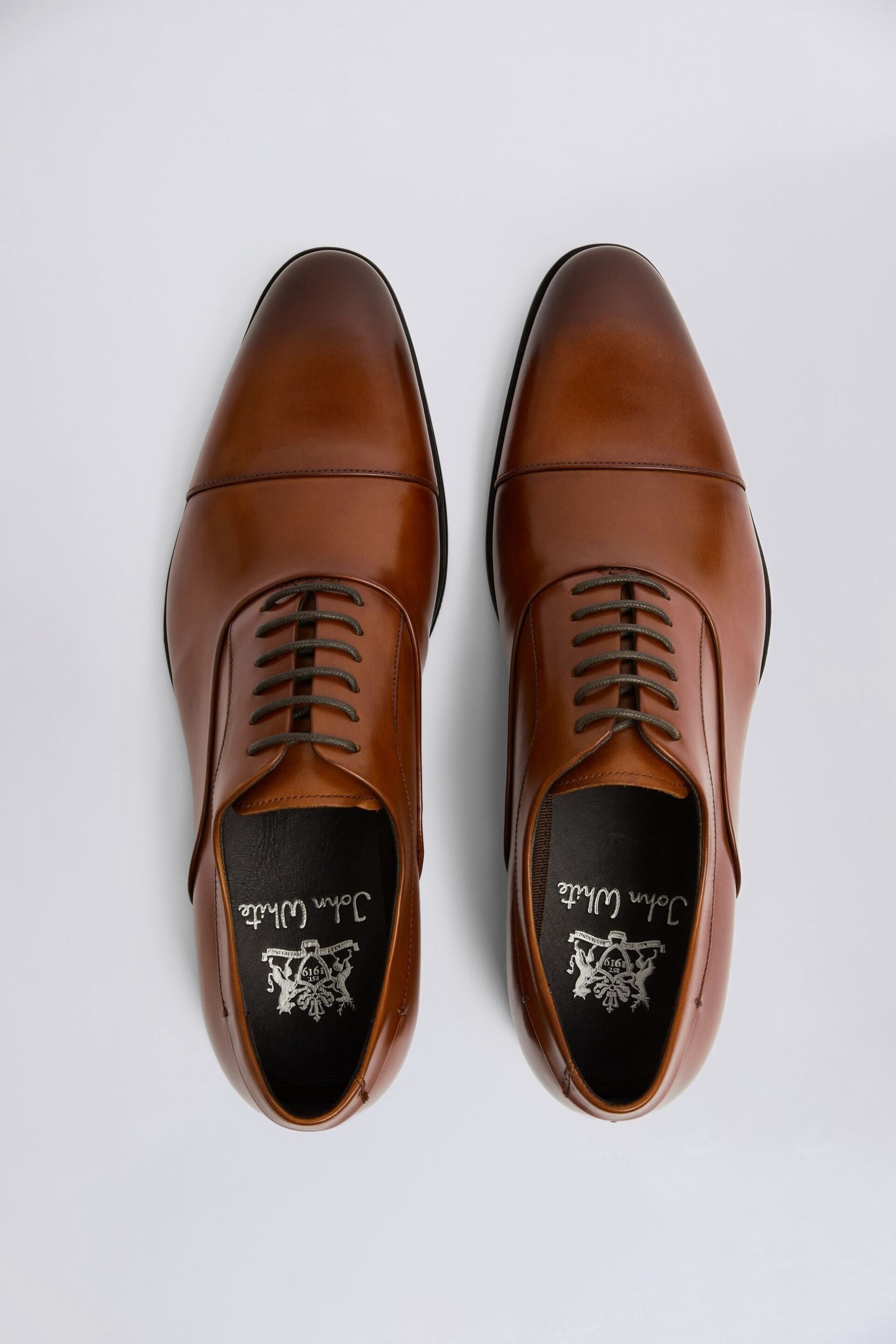 MOSS Tan John Guildhall Oxford Shoes - Image 3 of 5