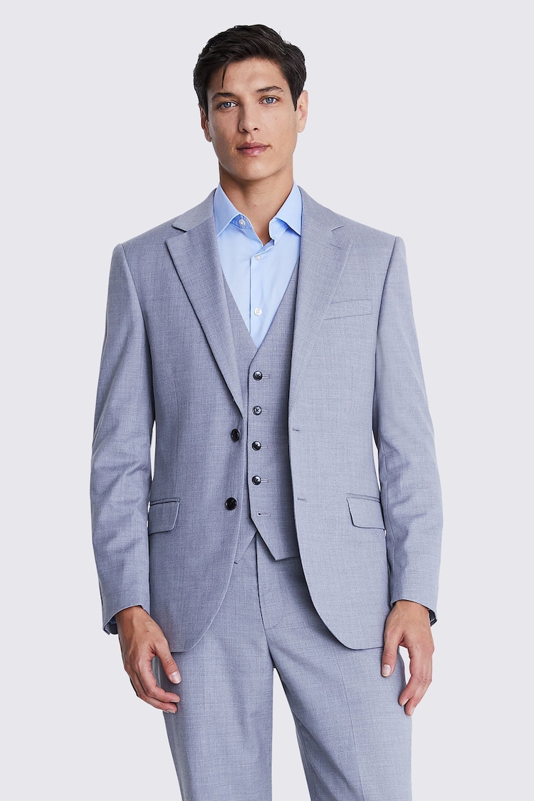 MOSS Grey Stretch Suit: Jacket - Image 1 of 6