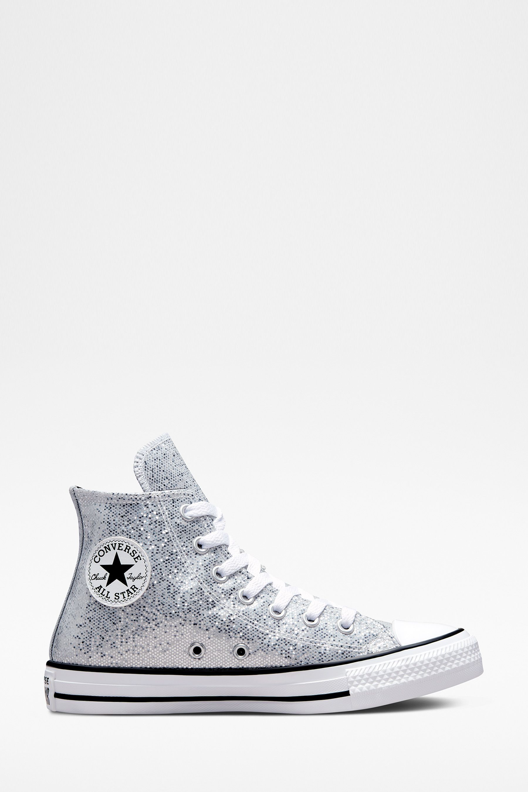 Converse silver sparkle trainers cheap