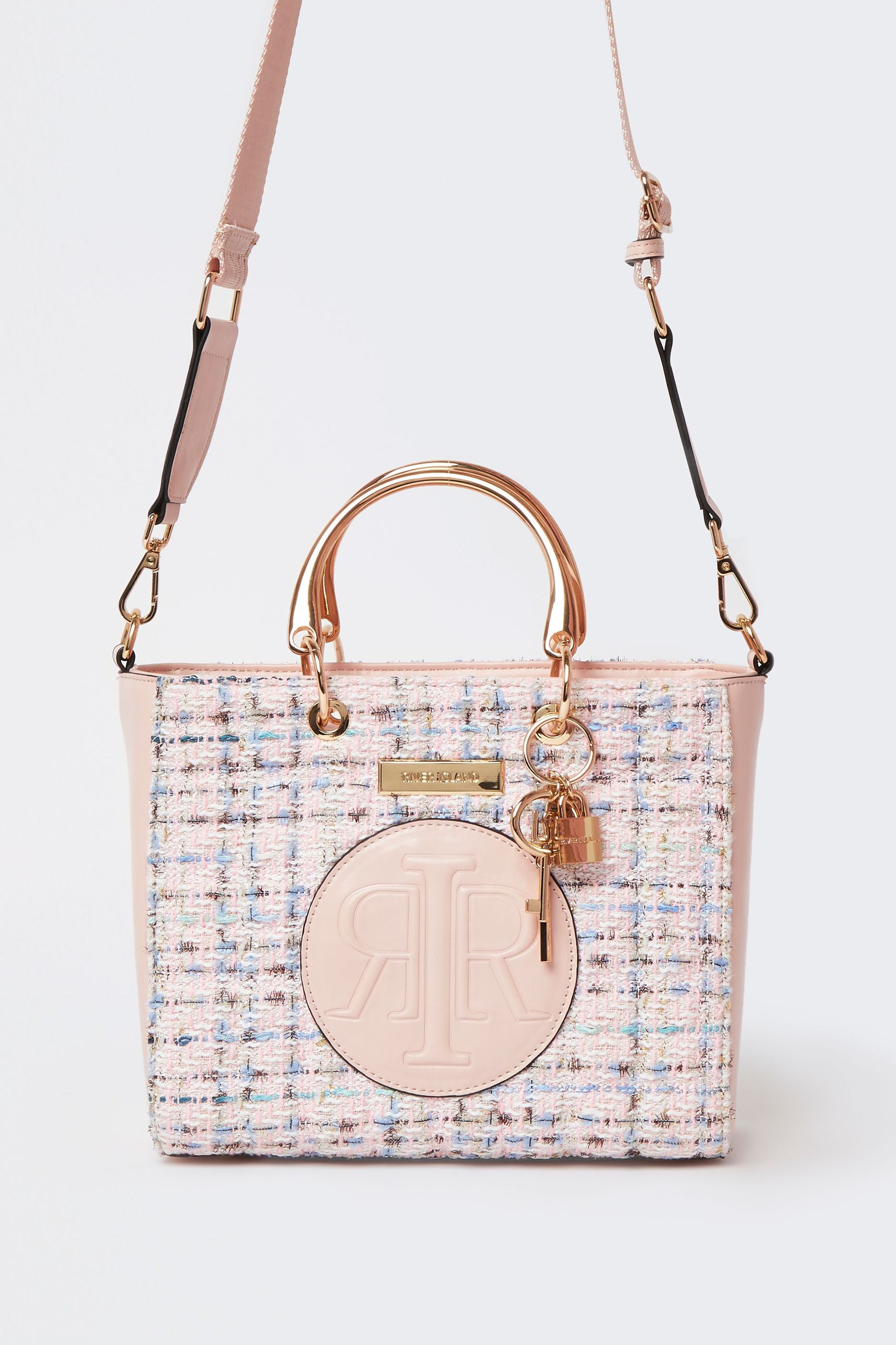 Buy River Island Pink Boucle Quilt Ken Tote Bag from Next Qatar