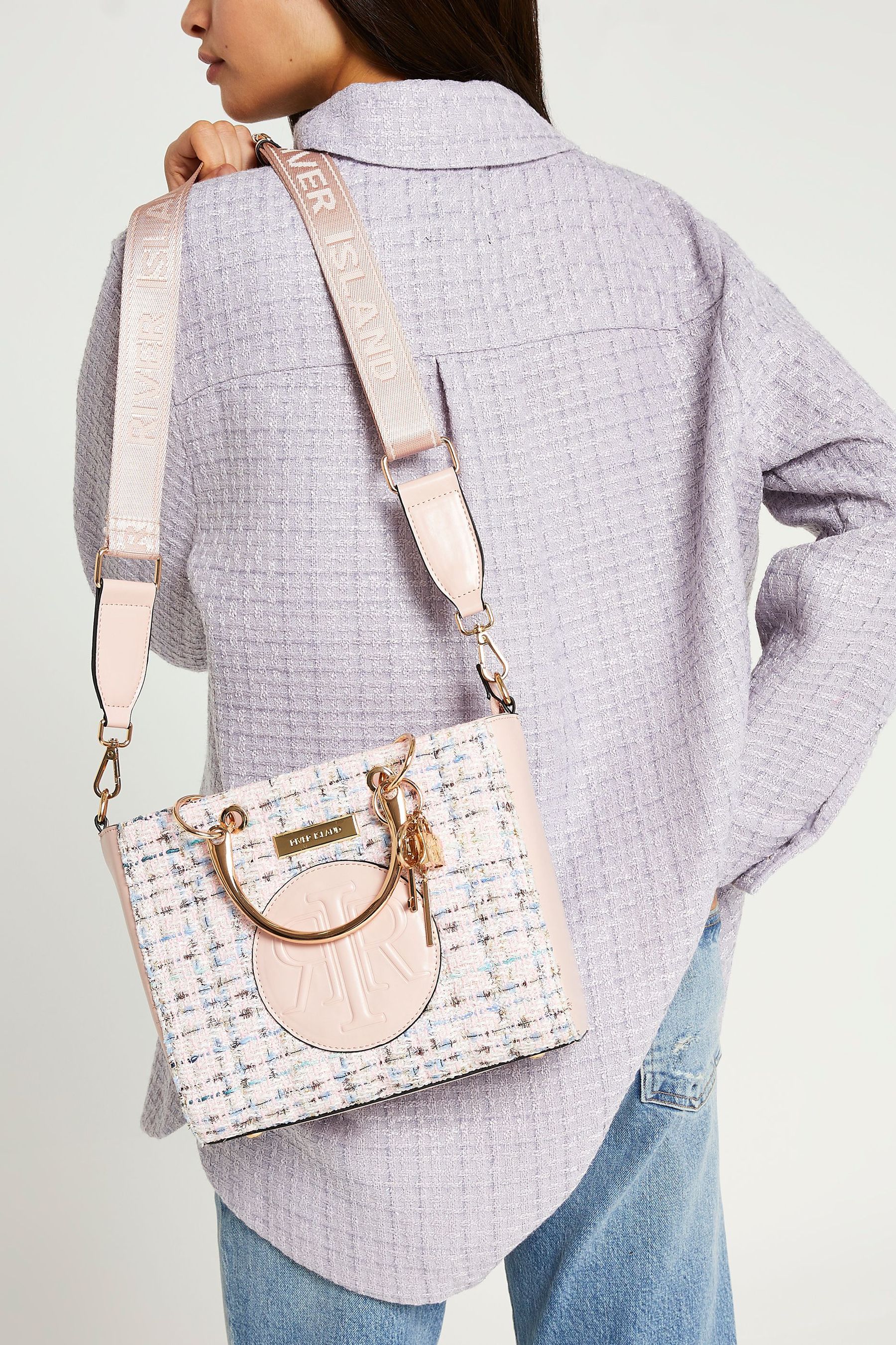 Buy River Island Pink Boucle Quilt Ken Tote Bag from Next Germany