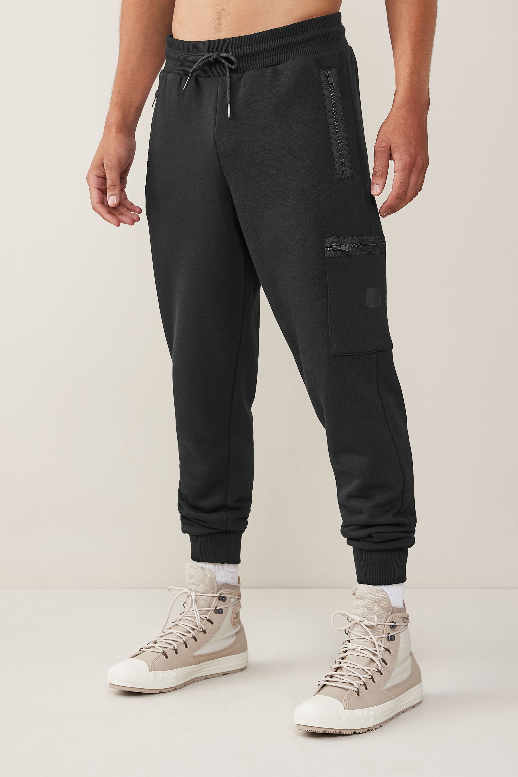 Cotton cargo joggers discount