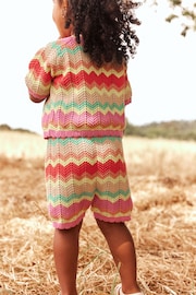 Ecru Marl Knitted Top And Short Set (3mths-7yrs) - Image 2 of 5