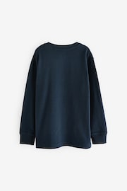 Blue Navy Long Sleeve Cosy T-Shirt (3-16yrs) - Image 2 of 2
