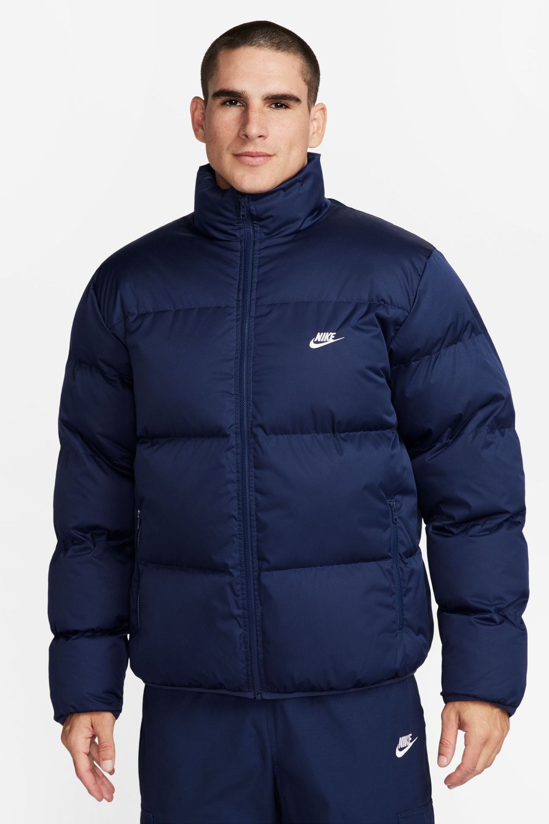 Buy Nike Blue Padded Puffer Jacket from Next Luxembourg