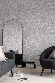 Grey Next Majestic Damask Wallpaper Wallpaper - Image 1 of 4