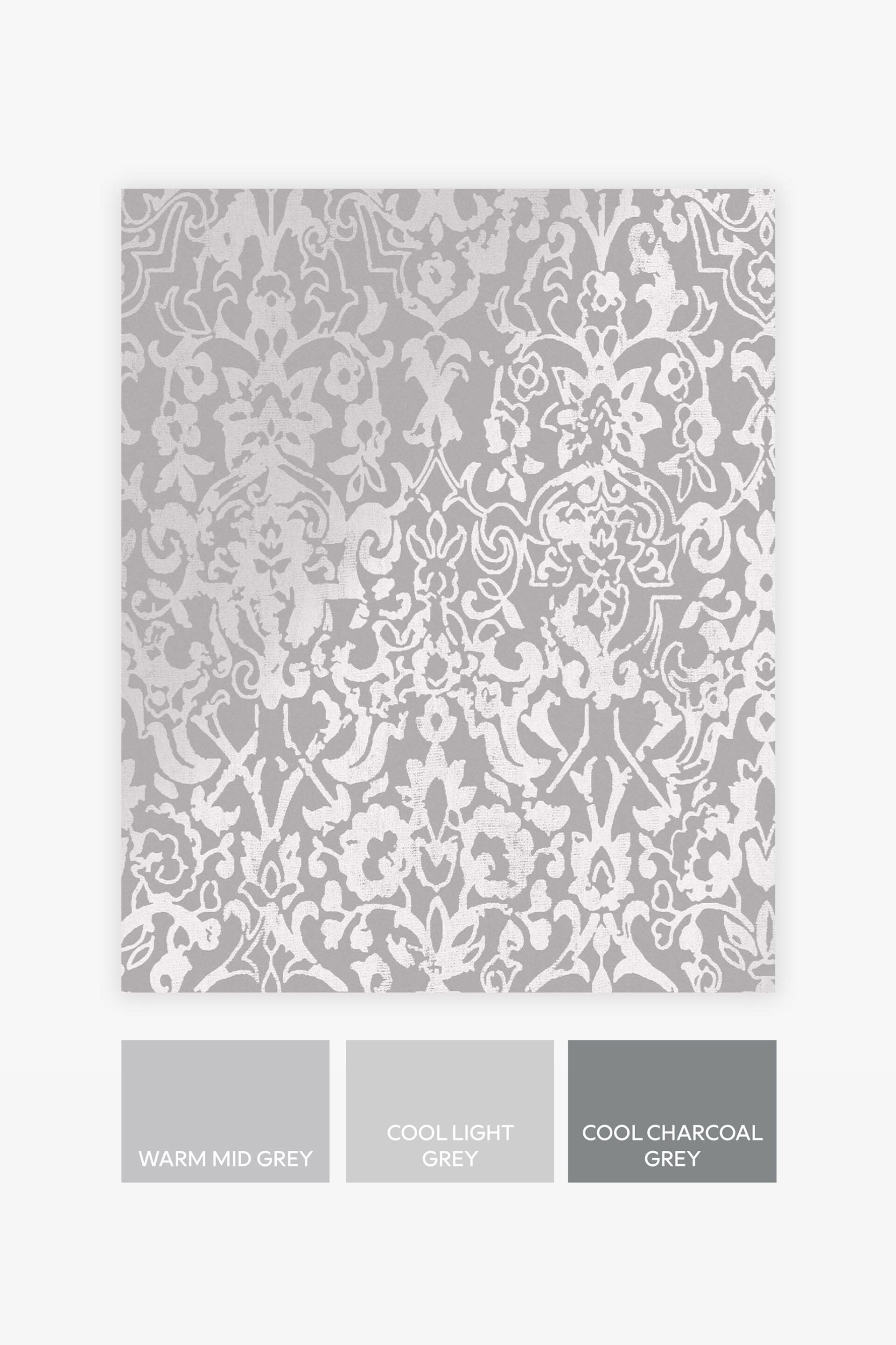 Grey Next Majestic Damask Wallpaper Wallpaper - Image 3 of 4