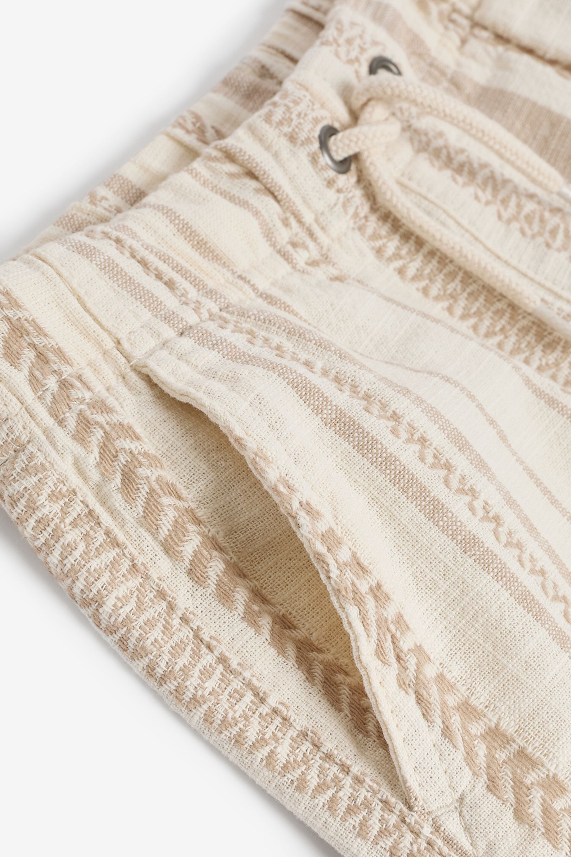 Neutral Textured Stripe Shorts (3-16yrs) - Image 3 of 3