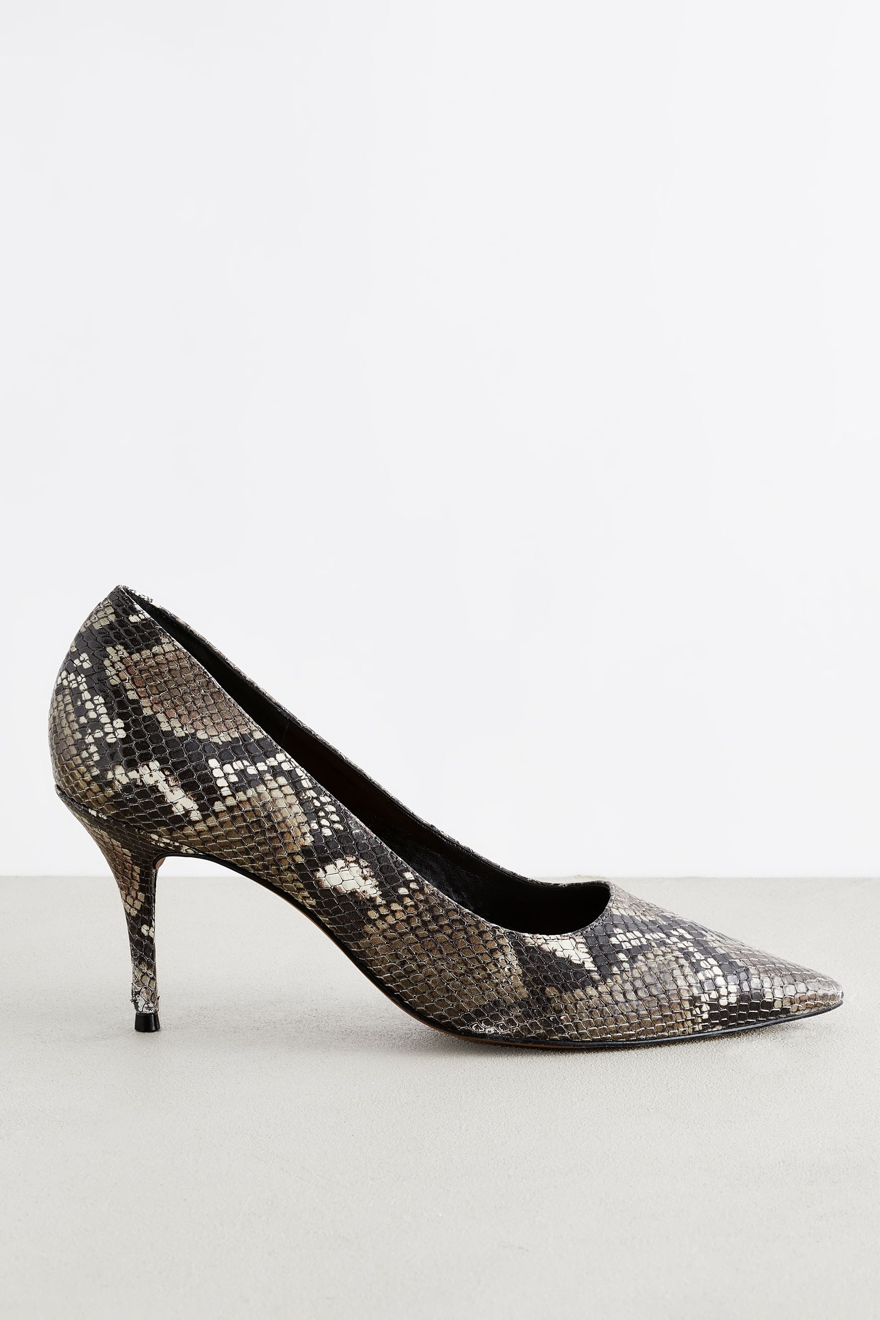 Buy Snake Regular Wide Fit Forever Comfort Leather Court Shoes from Next Estonia
