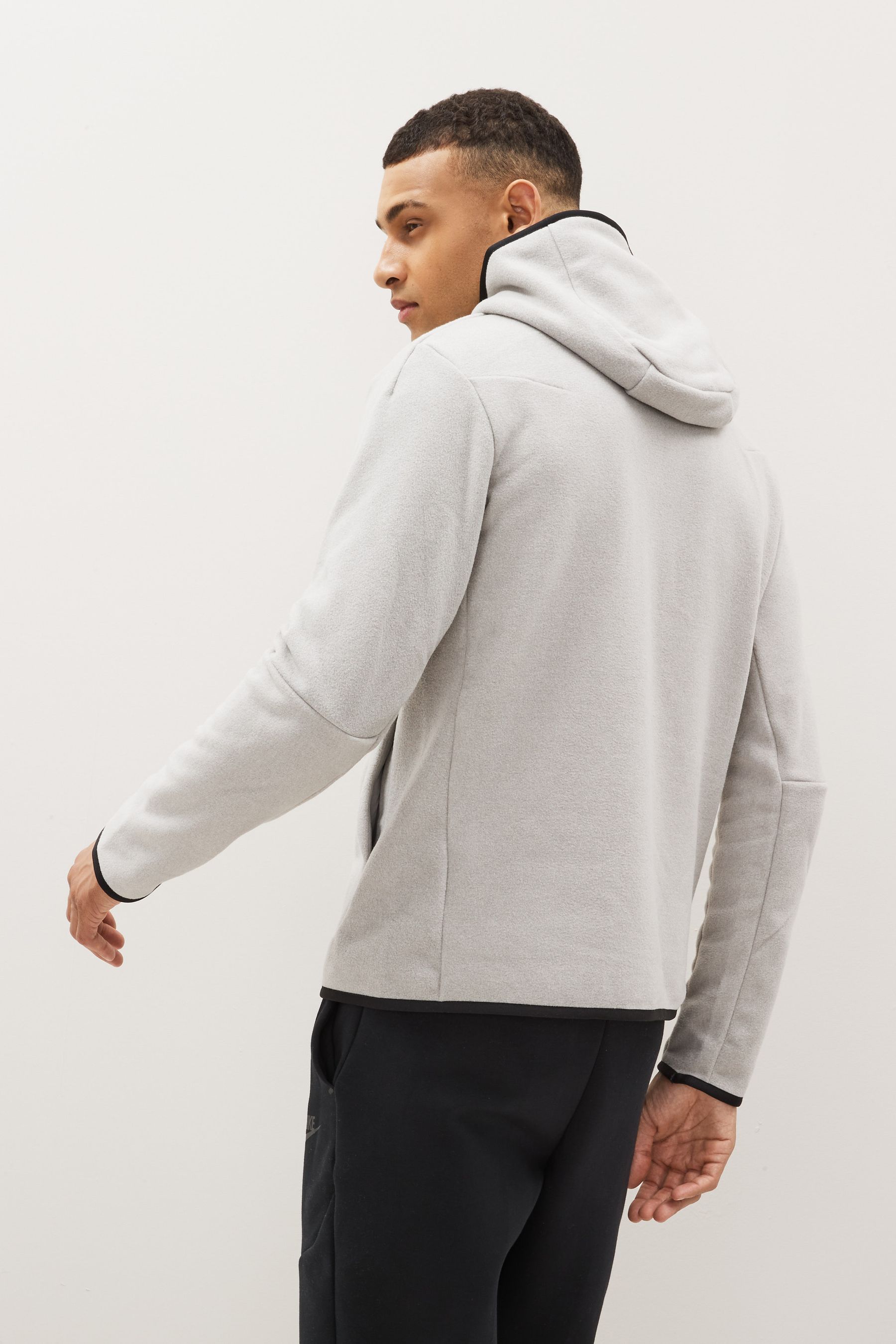 Buy Nike Light Grey Tech Fleece Full Zip Winterized Hoodie from Next Luxembourg