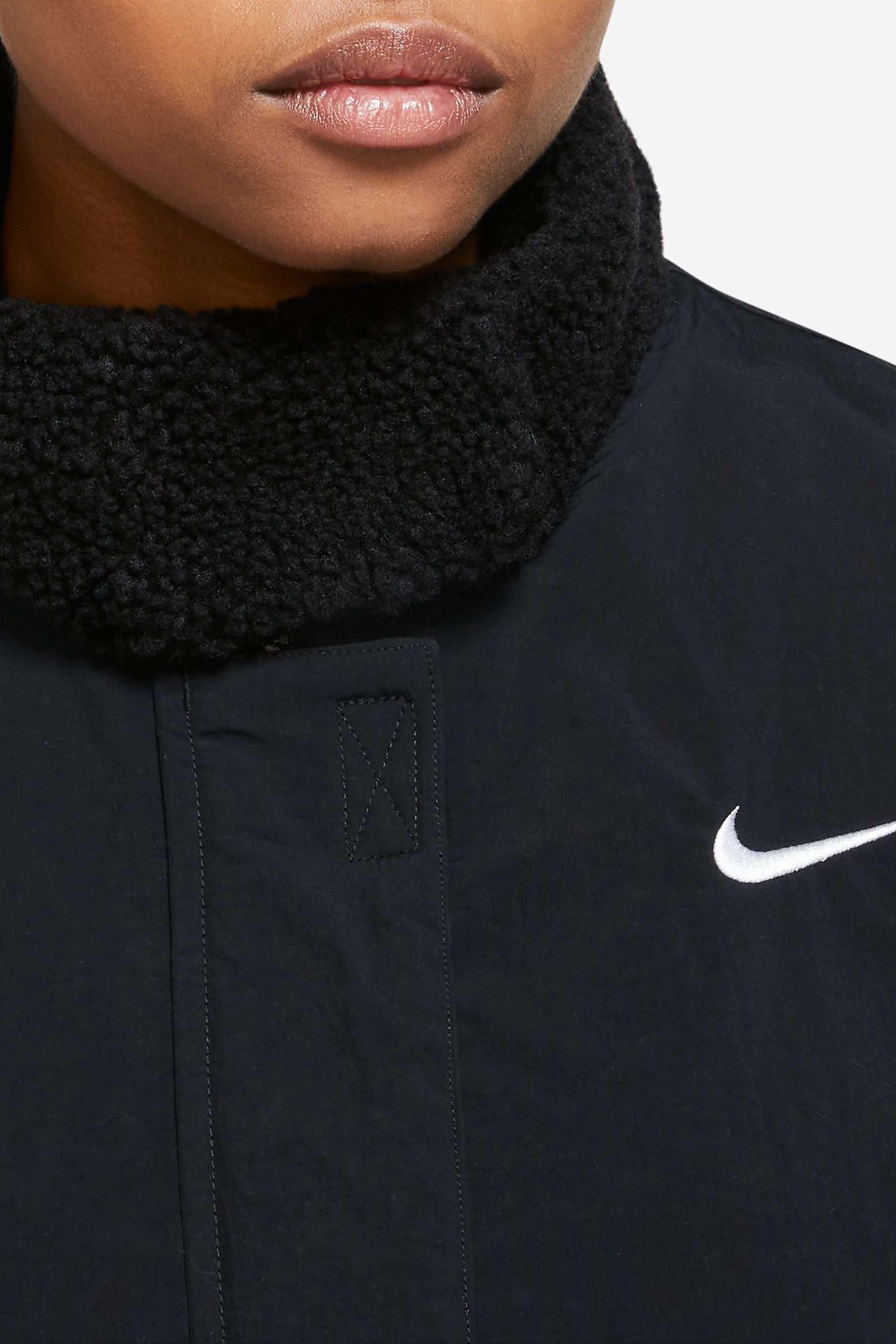 Buy Nike Black Woven High Loft Fleece Lined Jacket from Next Luxembourg